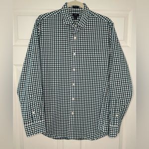JCrew green gingham dress shirt.